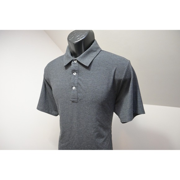 Free Fly Other - Free Fly Polo Shirt Mens Size Medium Charcoal Grey Bamboo Blend Stretch EUC